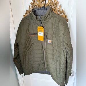 NWT Amazon Embroidered Moss Carhartt Gilliam Puffer Quilted Jacket Coat Medium